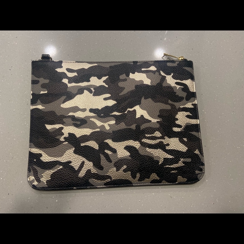 Camo Clutch Bag w/ Gold Chain Strap